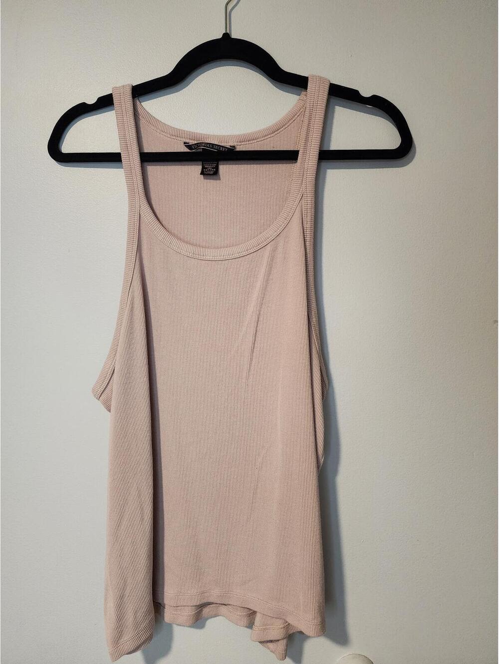 Victoria's Secret Ribbed Blush Pink Tank Top Size XL